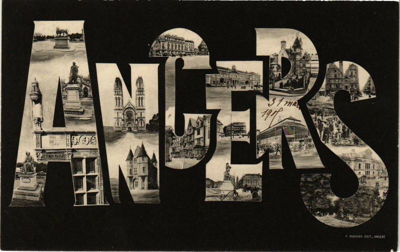 Carte postale ancienne Angers à Angers