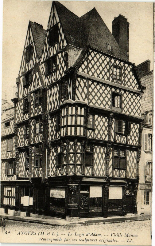 Carte postale ancienne Angers - Le Logis d'Adam - Vicille Maison à Angers