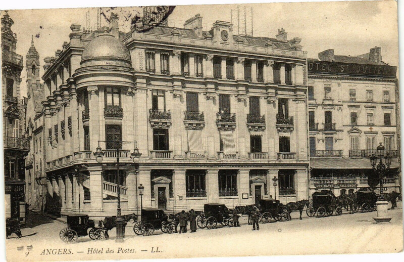 Carte postale ancienne Angers - Hotel des Postes à Angers