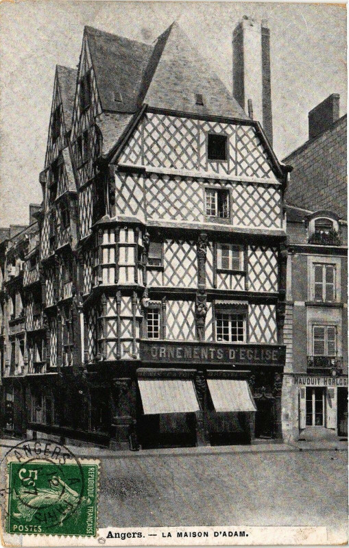 Carte postale ancienne Angers - La Maison d'Adam à Angers
