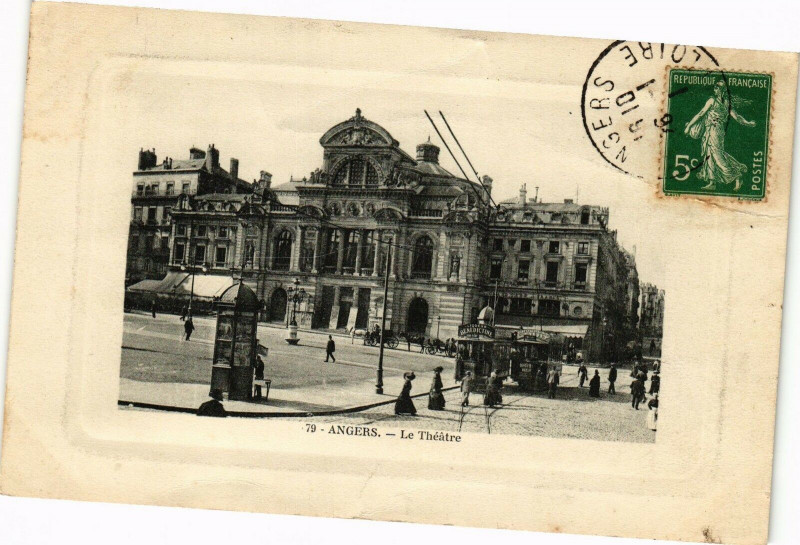 Carte postale ancienne Angers - Le Théatre à Angers