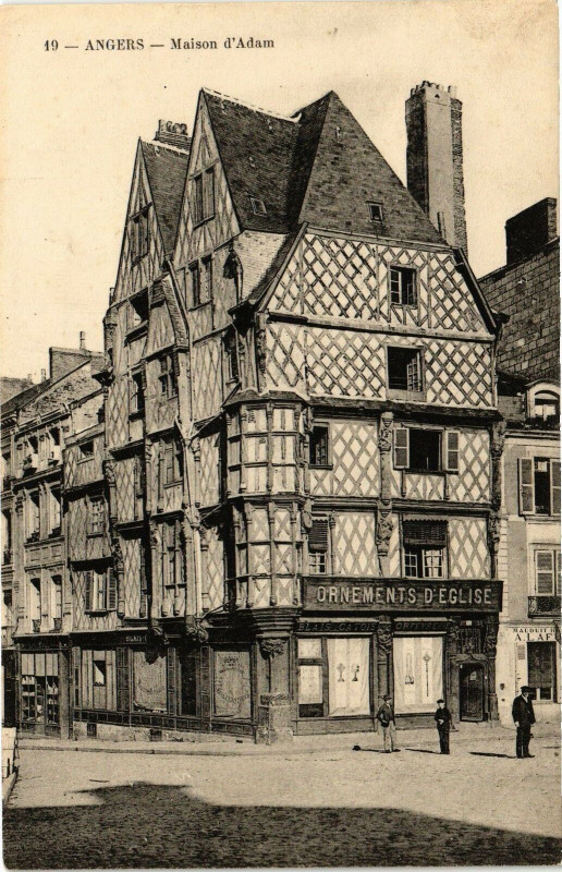 Carte postale ancienne Angers - Maison d'Adam à Angers