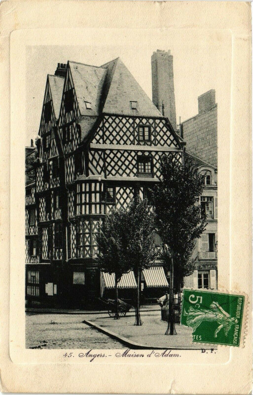 Carte postale ancienne Angers - Maison d'Adam à Angers