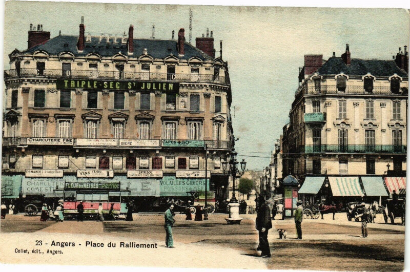 Carte postale ancienne Angers - Place du Ralliement à Angers