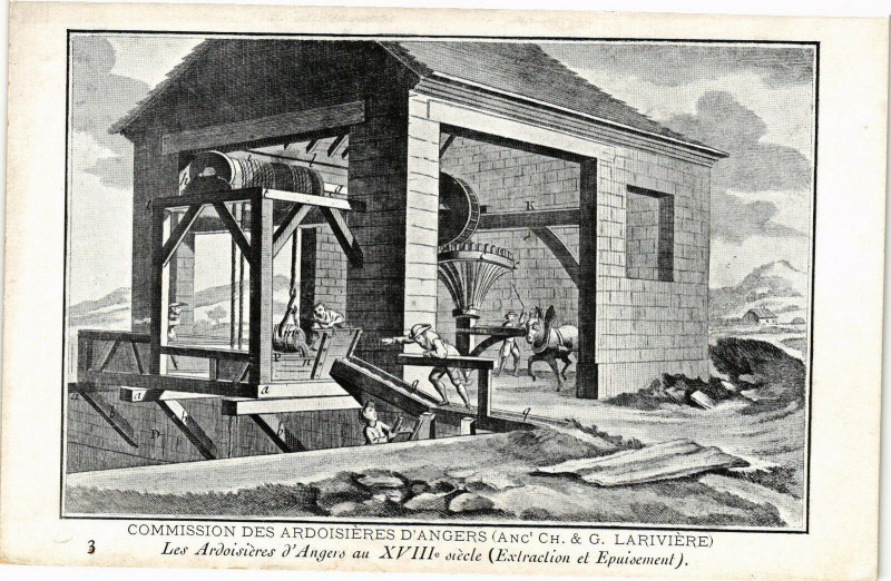 Carte postale ancienne Commisssion des Ardoisiere d'Angers (Anc' Ch & G. Lariviere) à Angers