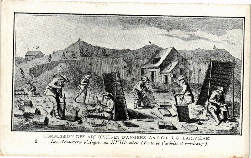 Carte postale ancienne Commisssion des Ardoisiere d'Angers (Anc' Ch & G. Lariviere) à Angers
