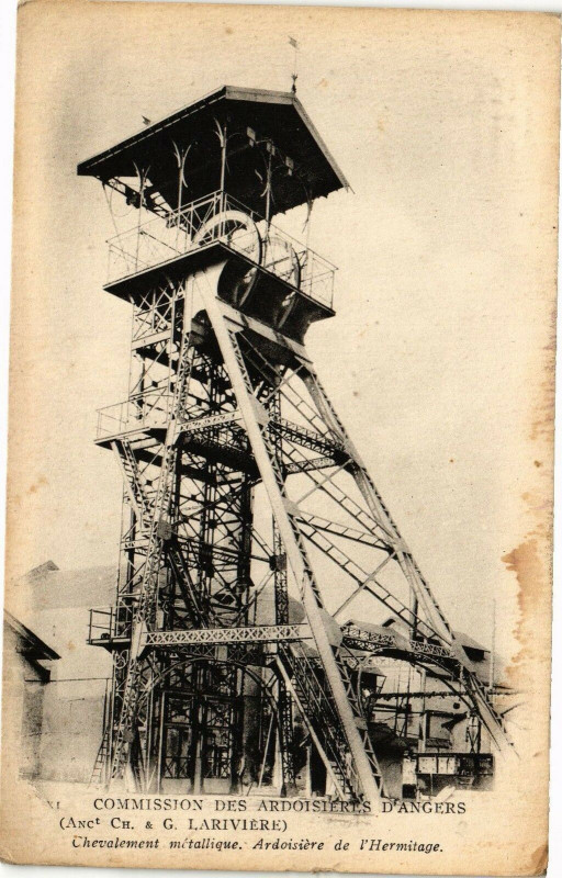 Carte postale ancienne Commisssion des Ardoisiere d'Angers (Anc' Ch & G. Lariviere) à Angers