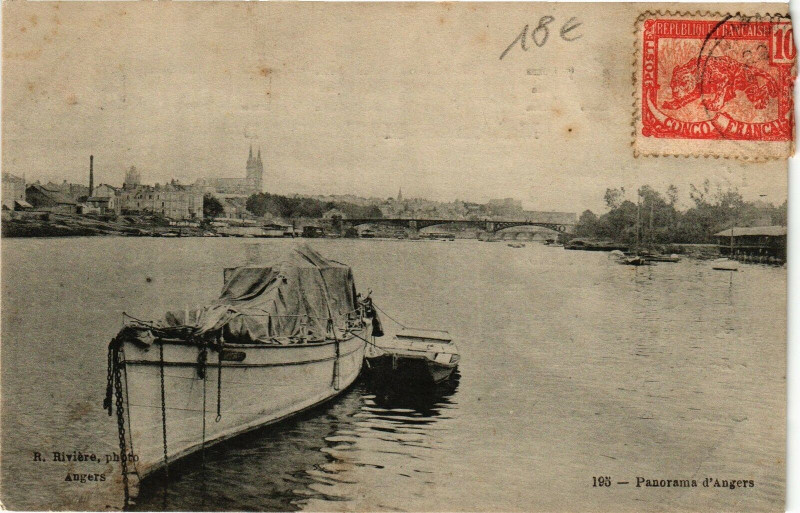 Carte postale ancienne Panorama d'Angers à Angers