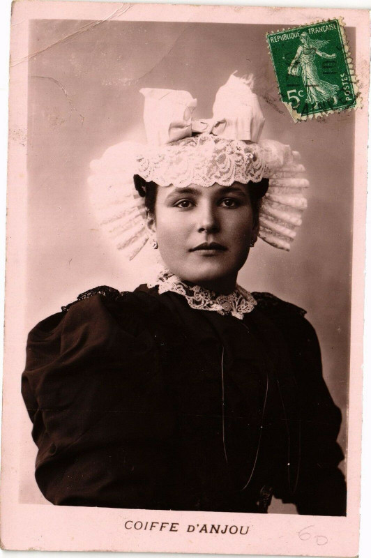 Carte postale ancienne Coiffe d'Anjou