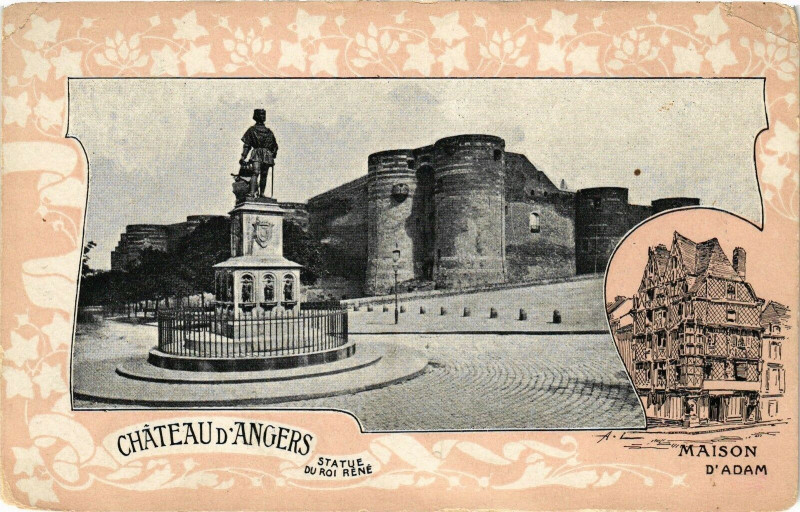 Carte postale ancienne Chateau d'Angers-Maison d'Adam à Angers