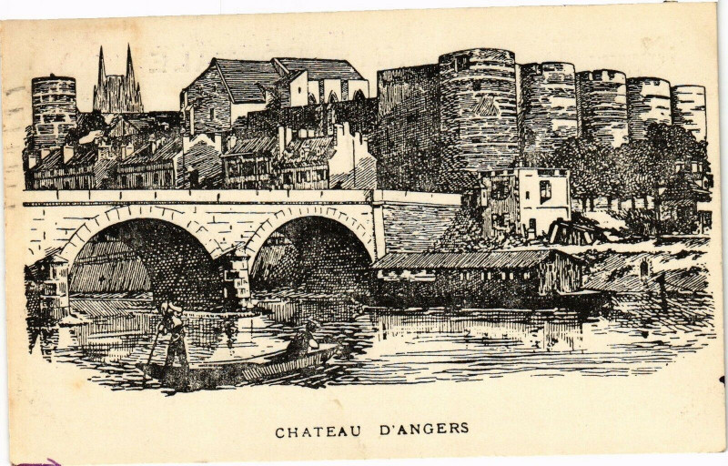 Carte postale ancienne Chateau d'Angers à Angers