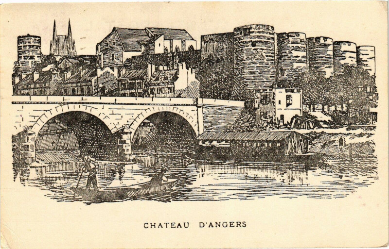 Carte postale ancienne Chateau d'Angers à Angers