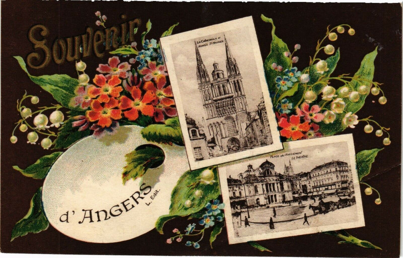 Carte postale ancienne Souvenir d'Angers à Angers
