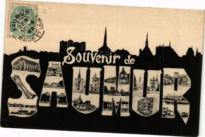 Carte postale ancienne Souvenir de Saumur à Saumur