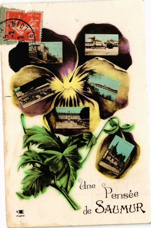 Carte postale ancienne Une Pensée de Saumur à Saumur