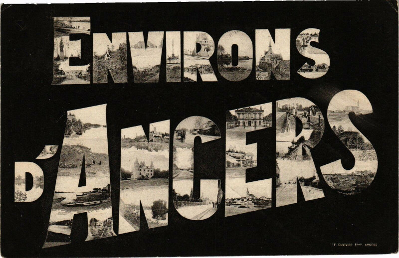 Carte postale ancienne Env. d'Angers à Angers