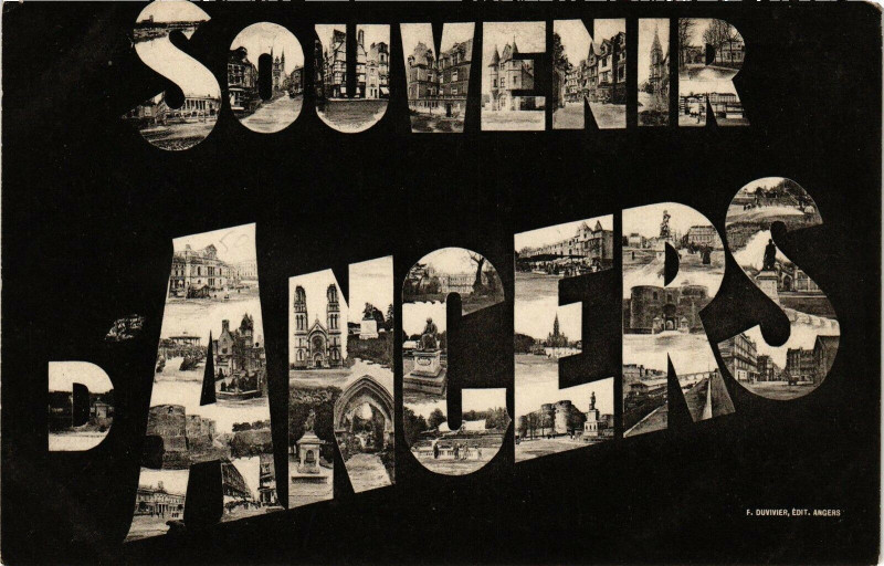 Carte postale ancienne Souvenir d'Angers à Angers
