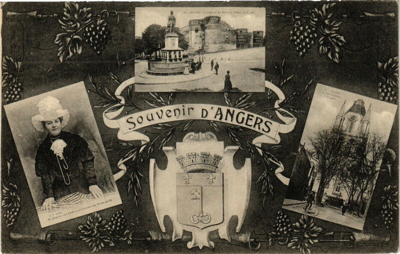 Carte postale ancienne Souvenir d'Angers à Angers