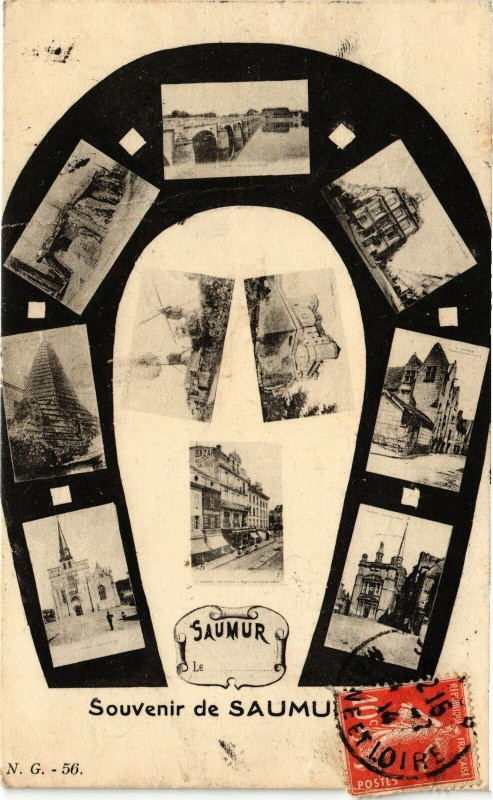 Carte postale ancienne Souvenir de Saumur à Saumur
