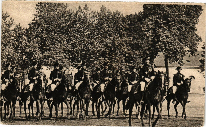 Carte postale ancienne Les ecuyers du Cadre noir