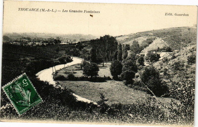 Carte postale ancienne Thouarce (M.-&-L.) - Les Grandes Fontaines