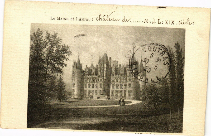 Carte postale ancienne Le MAine et l'Anjou