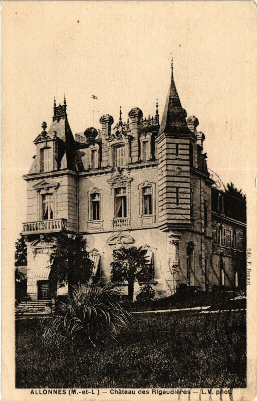Carte postale ancienne Allonnes-Chateau des Rigaudieres à Allonnes