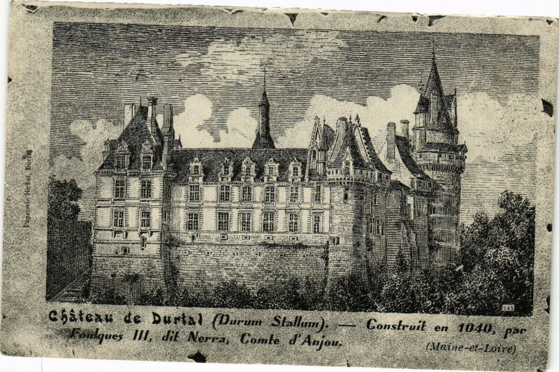 Carte postale ancienne Chateau de Durtal (Durum Stallum) Construit en 1040 par Foulques à Durtal
