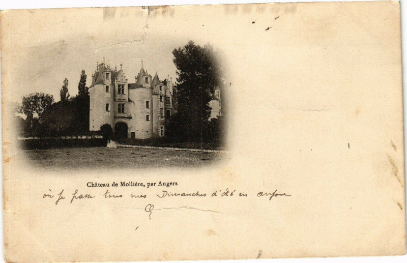 Carte postale ancienne Chateau de Moiliere par Angers à Angers