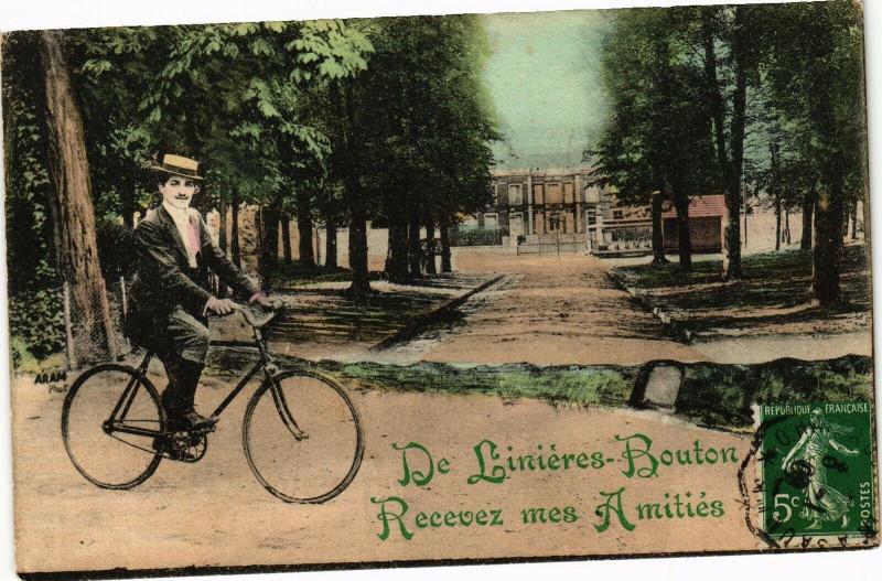 Carte postale ancienne De Linieres-Bouton - Recevez mes Amities