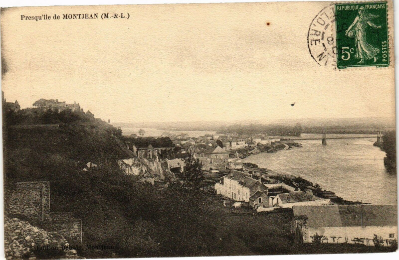 Carte postale ancienne Presquille de Montjean (M.-&-L.)