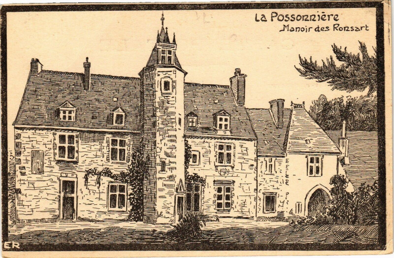 Carte postale ancienne La Possonniere - Manoir des Ronsart à La Possonnière