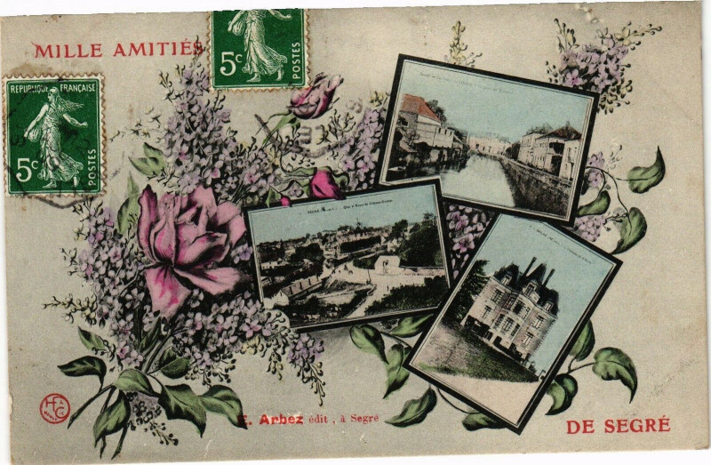 Carte postale ancienne Mille Amities de Segre