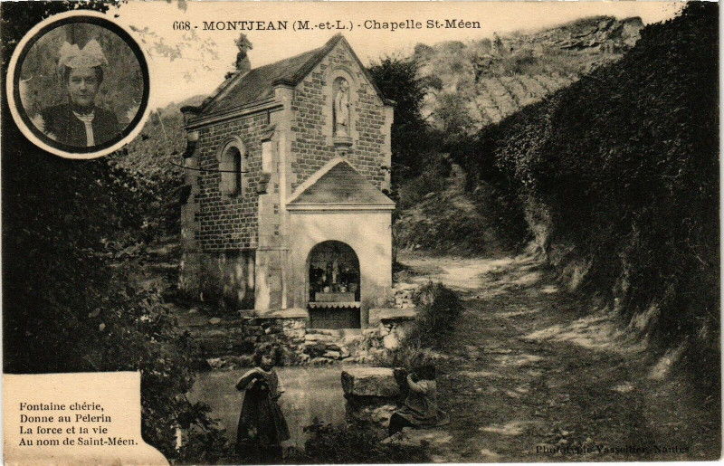 Carte postale ancienne Montjean - Chapelle Saint-Méen