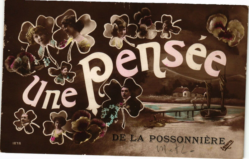 Carte postale ancienne Une Pensée de La Possonniere