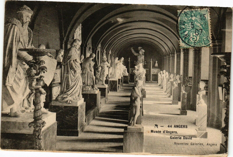 Carte postale ancienne Angers - Musée d'Angers - Galerie David à Angers