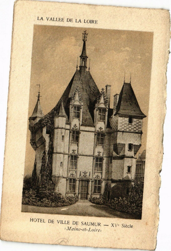 Carte postale ancienne La Vallée de la Loire - Hotel de Ville de Saumur - Xv siecle à Loiré