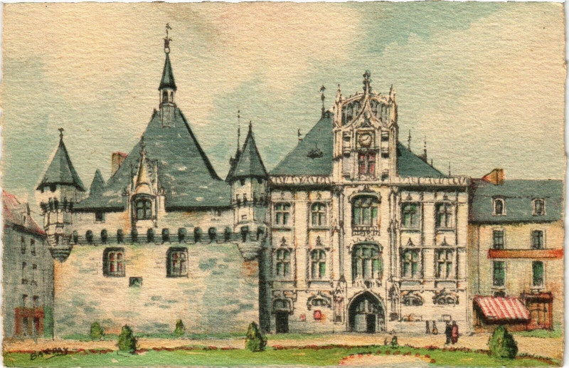 Carte postale ancienne Saumur - L'Hotel de Ville à Saumur