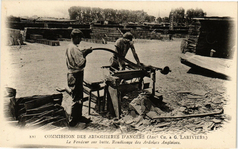 Carte postale ancienne Commission de Ardoisieres d'Angers (Anc Ch.& G. Lariviere) à Angers