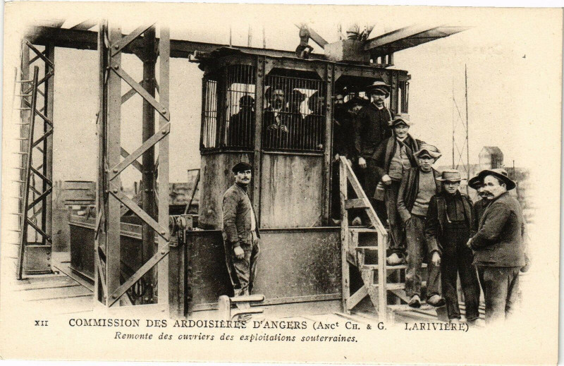 Carte postale ancienne Commission de Ardoisieres d'Angers (Anc.Ch.& C.Lariviere) Remote à Angers