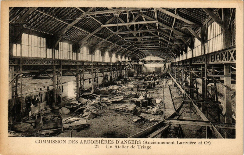 Carte postale ancienne Commission des Ardoisieres d'Angers (Anciennement Lariviere et C.) à Angers