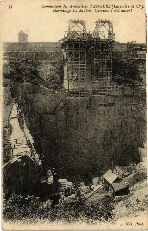 Carte postale ancienne Commission des Ardoisieres d'Angers (Lariviere et C.) Hermitage.. à Angers