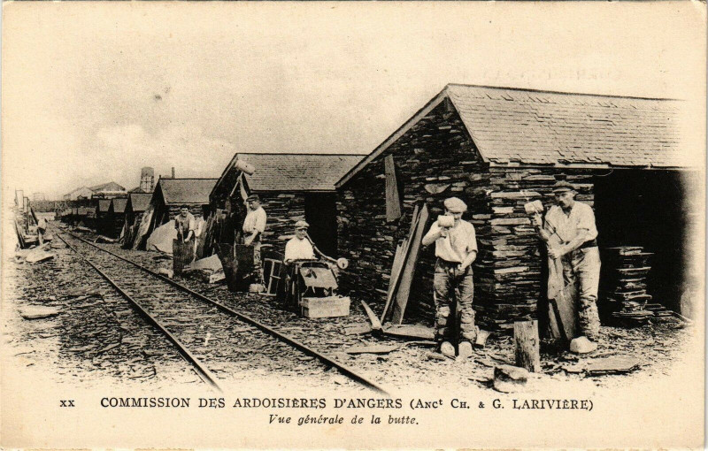 Carte postale ancienne Commission des Ardoisieres d'Angers (Anc.Ch. & G. Lariviere) Vue à Angers