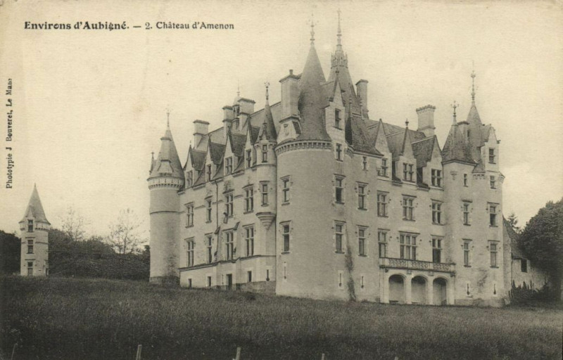 Carte postale ancienne Enirons d'Aubigne - Chateau d'Amenon