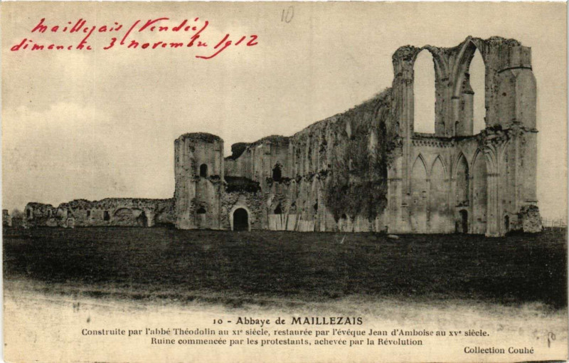 Carte postale ancienne Maillezais - Abbaye de Maillezais à Maillezais