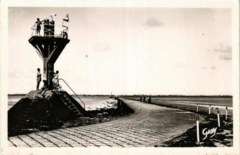 Carte postale ancienne Ile-de-Noirmoutier - Le Passage du Gois