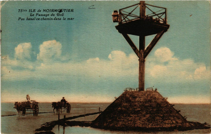 Carte postale ancienne Ile-de-Noirmoutier - Le Passage du Goa
