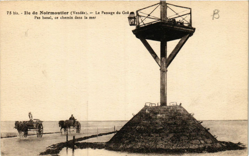 Carte postale ancienne Ile-de-Noirmoutier - Le Passage du Goa
