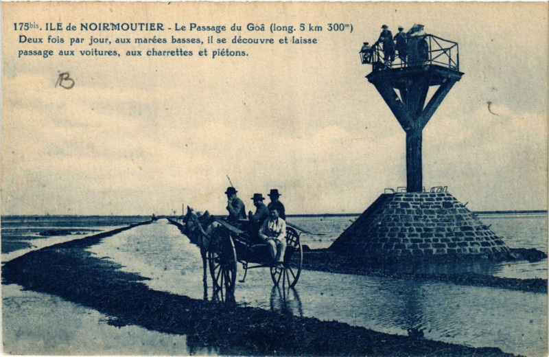 Carte postale ancienne Ile-de-Noirmoutier - Le Passage du Goa