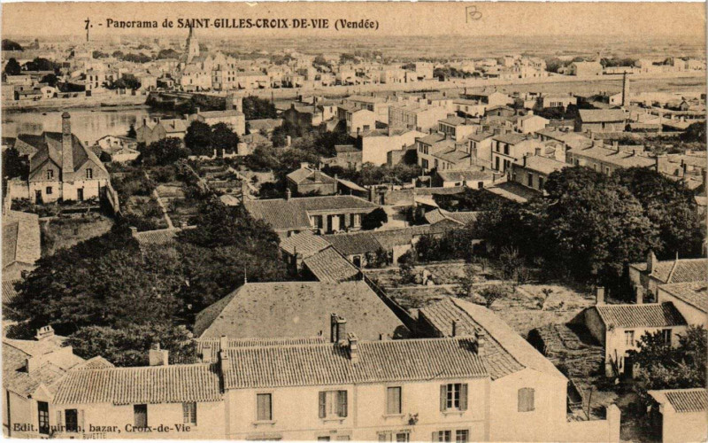 Carte postale ancienne Saint-Gilles-Croix-de-Vie - Panorama de Saint-Gilles-Croix-de-Vie à Saint-Gilles-Croix-de-Vie